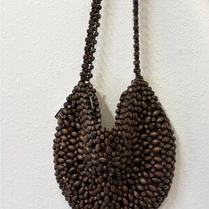 The Sak Brown Beaded Shoulder Bag